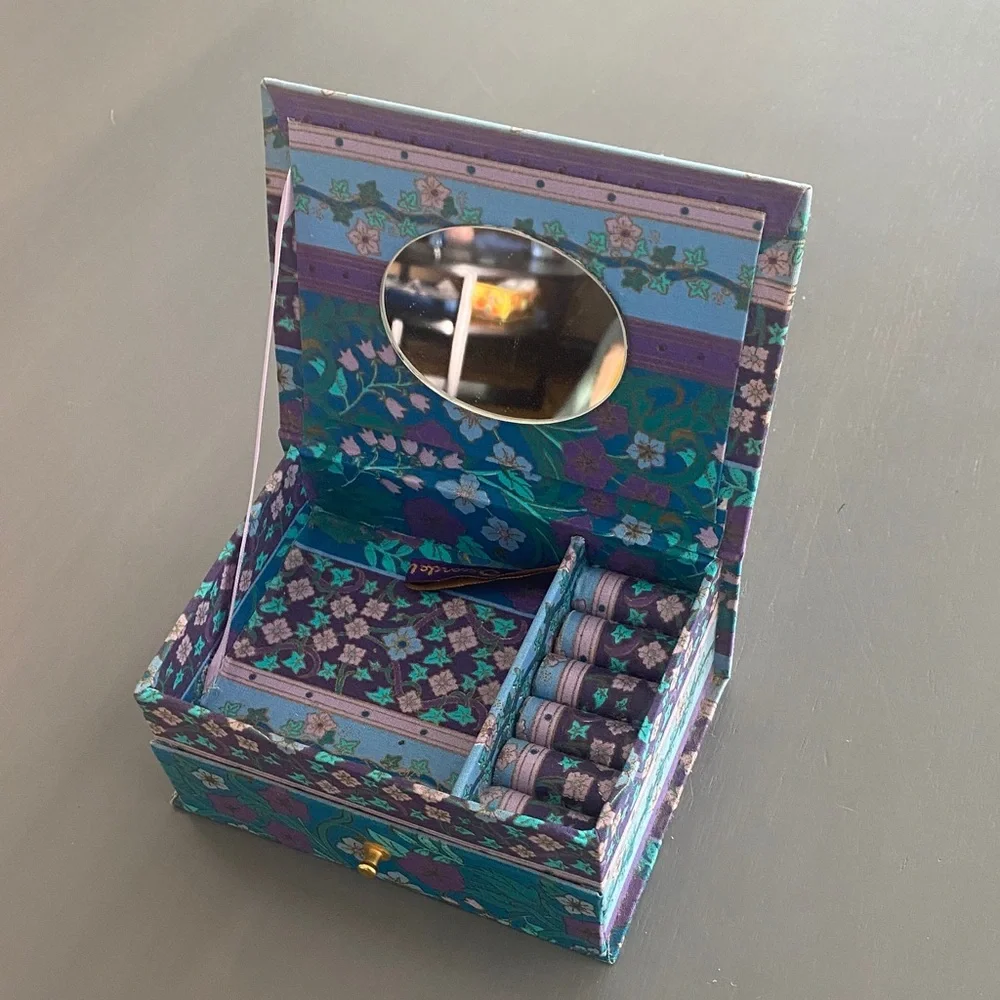 Oscar de la Renta Floral Jewelry Organizer - Purple and Blue